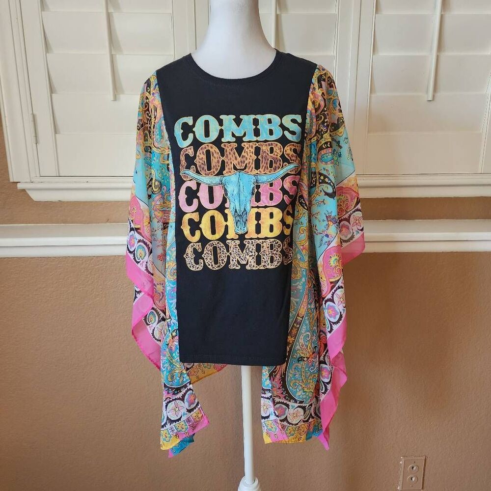 Upcycled Luke Combs Gildan Tshirt Kimono One Size Fits Most